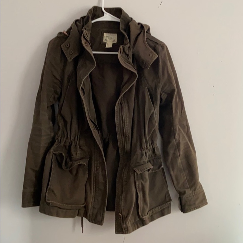 Olive green utility jacket